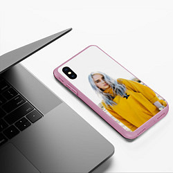 Чехол iPhone XS Max матовый BILLIE EILISH, цвет: 3D-розовый — фото 2