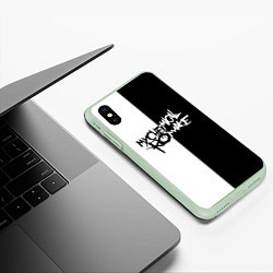 Чехол iPhone XS Max матовый My Chemical Romance, цвет: 3D-салатовый — фото 2