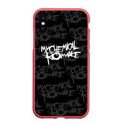 Чехол iPhone XS Max матовый My Chemical Romance, цвет: 3D-красный