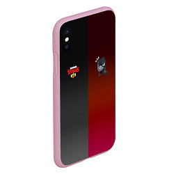 Чехол iPhone XS Max матовый Brawl Stars, цвет: 3D-розовый — фото 2