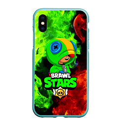 Чехол iPhone XS Max матовый BRAWL STARS LEON