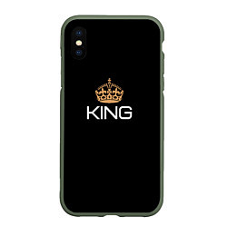 Чехол iPhone XS Max матовый Король
