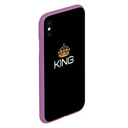 Чехол iPhone XS Max матовый Король, цвет: 3D-фиолетовый — фото 2