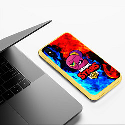 Чехол iPhone XS Max матовый BRAWL STARS TARA, цвет: 3D-желтый — фото 2