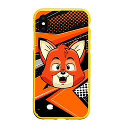 Чехол iPhone XS Max матовый Рыжая лисичка, цвет: 3D-желтый