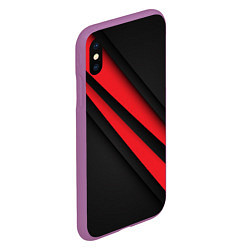 Чехол iPhone XS Max матовый Геометрия, цвет: 3D-фиолетовый — фото 2
