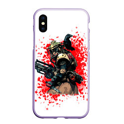 Чехол iPhone XS Max матовый Bloodhound 3D White, цвет: 3D-светло-сиреневый