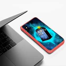 Чехол iPhone XS Max матовый Doctor Who, цвет: 3D-красный — фото 2