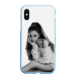 Чехол iPhone XS Max матовый Ariana Grande Ариана Гранде, цвет: 3D-голубой