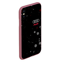 Чехол iPhone XS Max матовый AUDI, цвет: 3D-малиновый — фото 2