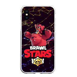 Чехол iPhone XS Max матовый Brawl Stars - Nita, цвет: 3D-белый