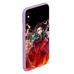 Чехол iPhone XS Max матовый KIMETSU NO YAIBA, цвет: 3D-сиреневый — фото 2