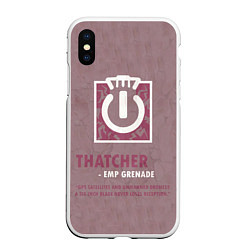 Чехол iPhone XS Max матовый Thatcher, цвет: 3D-белый