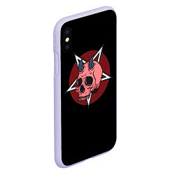 Чехол iPhone XS Max матовый Devil, цвет: 3D-светло-сиреневый — фото 2