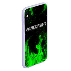 Чехол iPhone XS Max матовый MINECRAFT, цвет: 3D-светло-сиреневый — фото 2