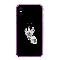 Чехол iPhone XS Max матовый Выжигющий Искру, цвет: 3D-фиолетовый