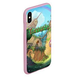 Чехол iPhone XS Max матовый Terraria, цвет: 3D-розовый — фото 2