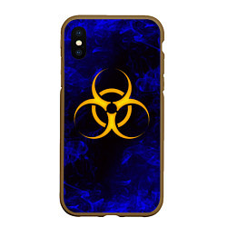 Чехол iPhone XS Max матовый BIOHAZARD, цвет: 3D-коричневый