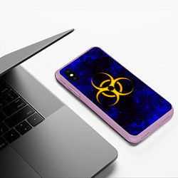 Чехол iPhone XS Max матовый BIOHAZARD, цвет: 3D-сиреневый — фото 2