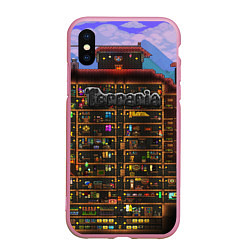 Чехол iPhone XS Max матовый TERRARIA, цвет: 3D-розовый