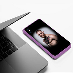 Чехол iPhone XS Max матовый Conor McGregor, цвет: 3D-фиолетовый — фото 2