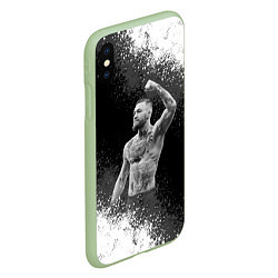 Чехол iPhone XS Max матовый Conor McGregor, цвет: 3D-салатовый — фото 2