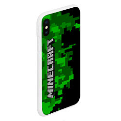 Чехол iPhone XS Max матовый MINECRAFT, цвет: 3D-белый — фото 2