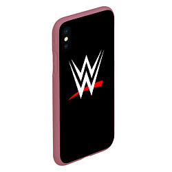 Чехол iPhone XS Max матовый WWE, цвет: 3D-малиновый — фото 2