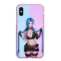 Чехол iPhone XS Max матовый League of Legends Jinx