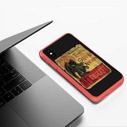 Чехол iPhone XS Max матовый Ктулху, цвет: 3D-красный — фото 2