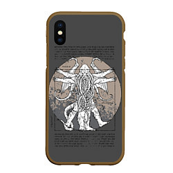 Чехол iPhone XS Max матовый Cthulhu, цвет: 3D-коричневый