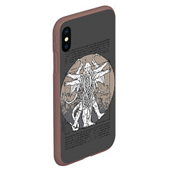 Чехол iPhone XS Max матовый Cthulhu, цвет: 3D-коричневый — фото 2