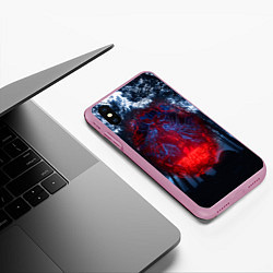 Чехол iPhone XS Max матовый Demogorgon Stranger Things, цвет: 3D-розовый — фото 2