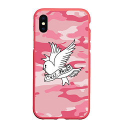 Чехол iPhone XS Max матовый LIL PEEP CRY BABY, цвет: 3D-красный