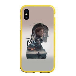 Чехол iPhone XS Max матовый Death Stranding, цвет: 3D-желтый