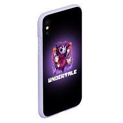 Чехол iPhone XS Max матовый UNDERTALE, цвет: 3D-светло-сиреневый — фото 2