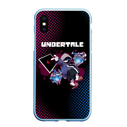 Чехол iPhone XS Max матовый UNDERTALE, цвет: 3D-голубой