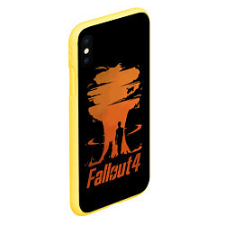 Чехол iPhone XS Max матовый Fallout 4, цвет: 3D-желтый — фото 2