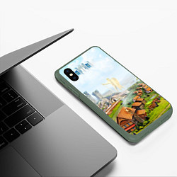 Чехол iPhone XS Max матовый ГЕРОИ МЕЧА И МАГИИ, цвет: 3D-темно-зеленый — фото 2