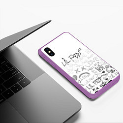 Чехол iPhone XS Max матовый LIL PEEP, цвет: 3D-фиолетовый — фото 2