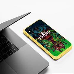 Чехол iPhone XS Max матовый CS GO Hyperbeast, цвет: 3D-желтый — фото 2