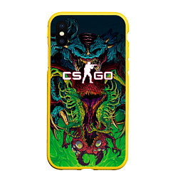 Чехол iPhone XS Max матовый CS GO Hyperbeast, цвет: 3D-желтый