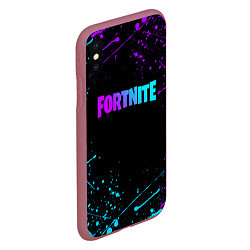 Чехол iPhone XS Max матовый FORTNITE, цвет: 3D-малиновый — фото 2