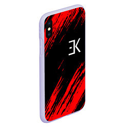 Чехол iPhone XS Max матовый ЕГОР КРИД, цвет: 3D-светло-сиреневый — фото 2
