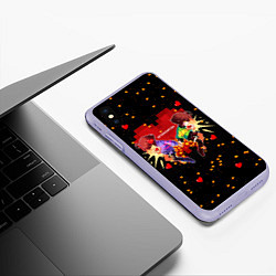Чехол iPhone XS Max матовый UNDERTALE, цвет: 3D-светло-сиреневый — фото 2