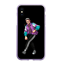 Чехол iPhone XS Max матовый Ильич, цвет: 3D-светло-сиреневый