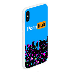 Чехол iPhone XS Max матовый PornHub, цвет: 3D-белый — фото 2