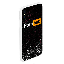 Чехол iPhone XS Max матовый PornHub, цвет: 3D-белый — фото 2