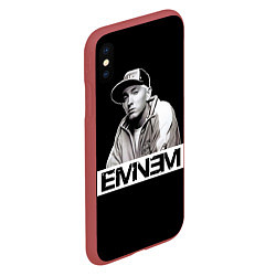 Чехол iPhone XS Max матовый Eminem цвета 3D-красный — фото 2