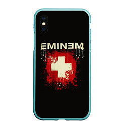 Чехол iPhone XS Max матовый EMINEM, цвет: 3D-мятный